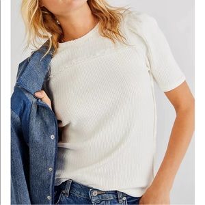 Free people care red delicious tee